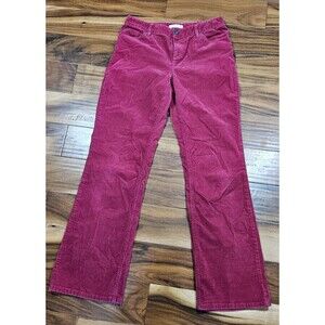 Coldwater Creek Womens Corduroy Pants Size 6 Wine Red 32 x 31  Mid Rise
